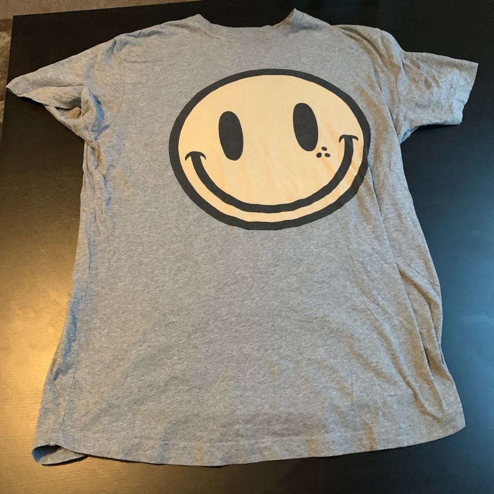 Drop dead happy life smiley tee